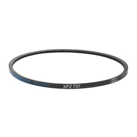 D&D XPZ737 Cogged, Metric V-Belt, 737mm Outside Length, 10 mm Top Width, 1 Ribs XPZ737